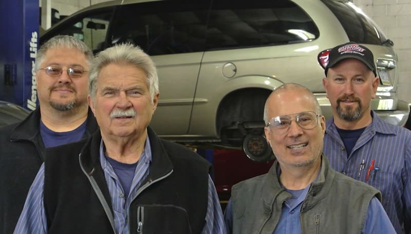 Pat's Brake Service Inc. and Lynn's Garage inspection bay in Easton PA